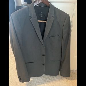 Dark Gray Mens Slim Fit Blazer